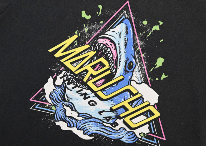 【極美品】　45R インディゴ染ブラウス　抜染プリント　ペタットコーティング image_003-4-e1712898467179-