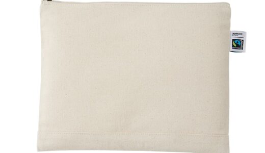 マークレススタイル　TF-0010　フェアトレードコットンキャンバスフラットポーチ（L）