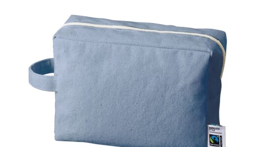 マークレススタイル　TF-0015　フェアトレードコットンキャンバスファスナーポーチ（L）